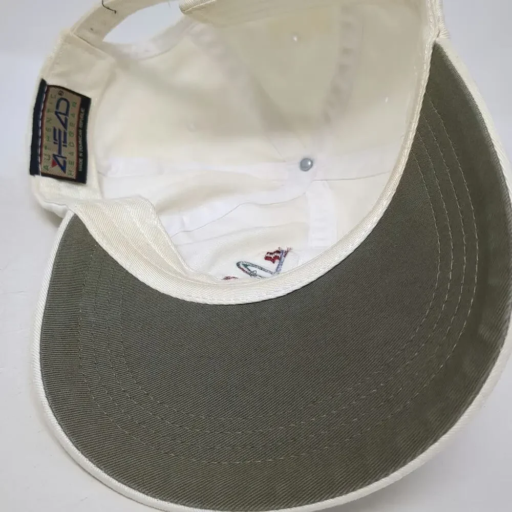 Ahead LPGA Tour Baseball Cap White One Size Golf Embroidery Slideback Strap Hat